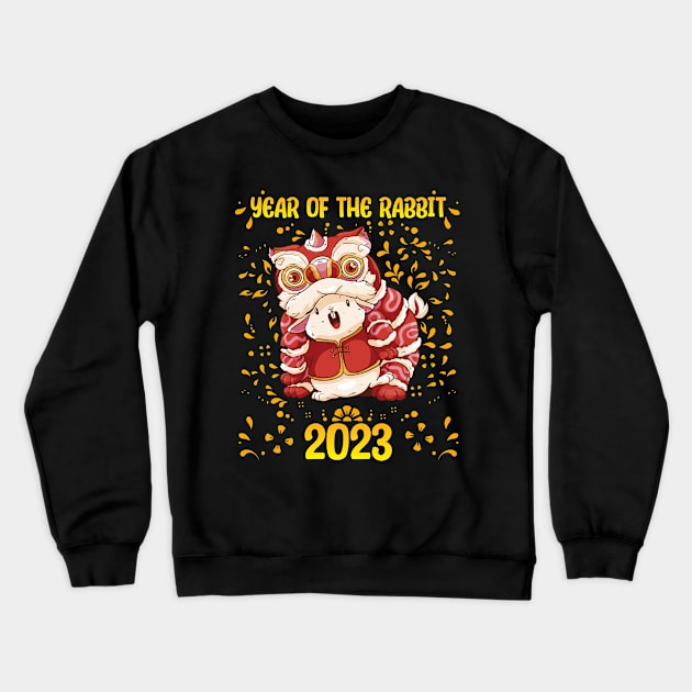 Good Luck Zodiac Happy Chinese New Year of the Rabbit Crewneck Sweatshirt by star trek fanart and more